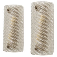Coppia di lampade moderne in vetro di Murano in stile Barovier&Toso /cm H30