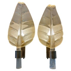 Pair of Barovier & Toso wall lights in Murano glass