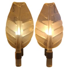 Pair of Barovier & Toso wall lights in Murano glass