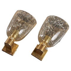 Pair of Barovier Y Tosso Glass Sconces