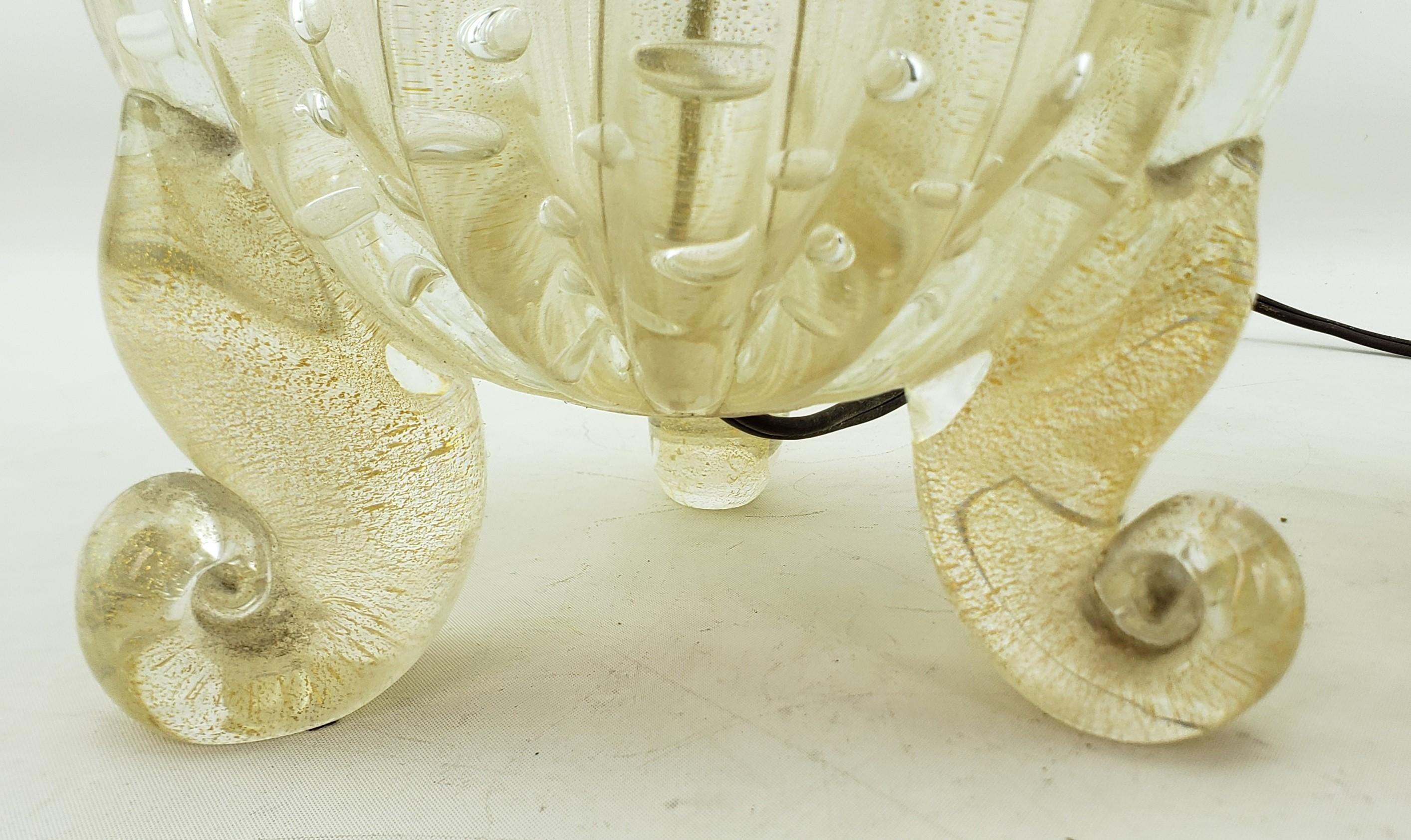 Pair of BarovierAttributed  Mid-Century Modern Murano Art Glass Table Lamps  For Sale 7