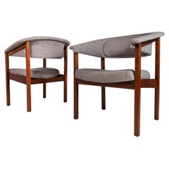 Pair of Chairs by Arthur Umanoff for Madison in Original Knit Fabric, c. 1960s