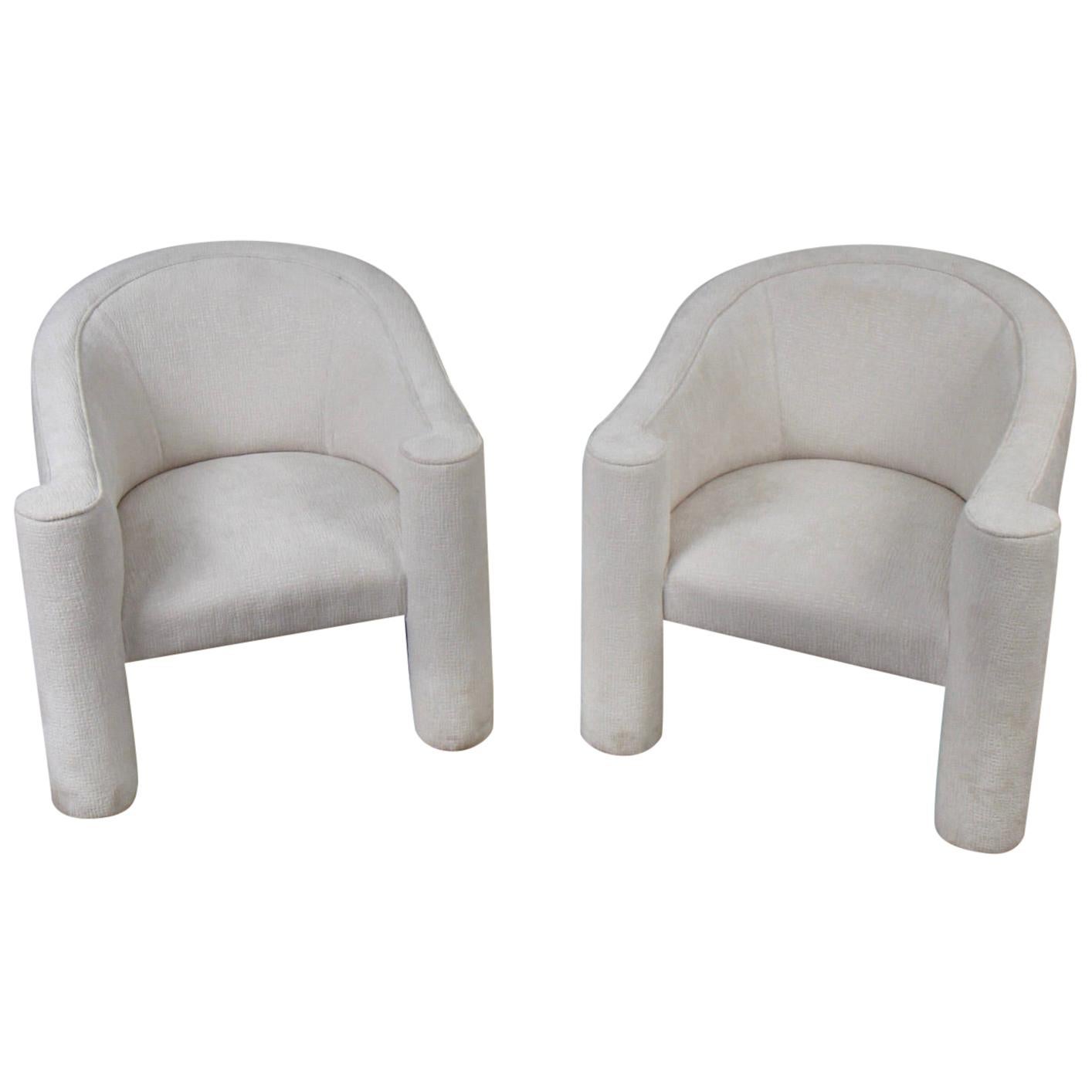 Pair of Barrel Back Club Chairs