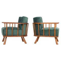 Pair of Barrel Back Lounge Chairs by Robsjohn-Gibbings for Widdicomb