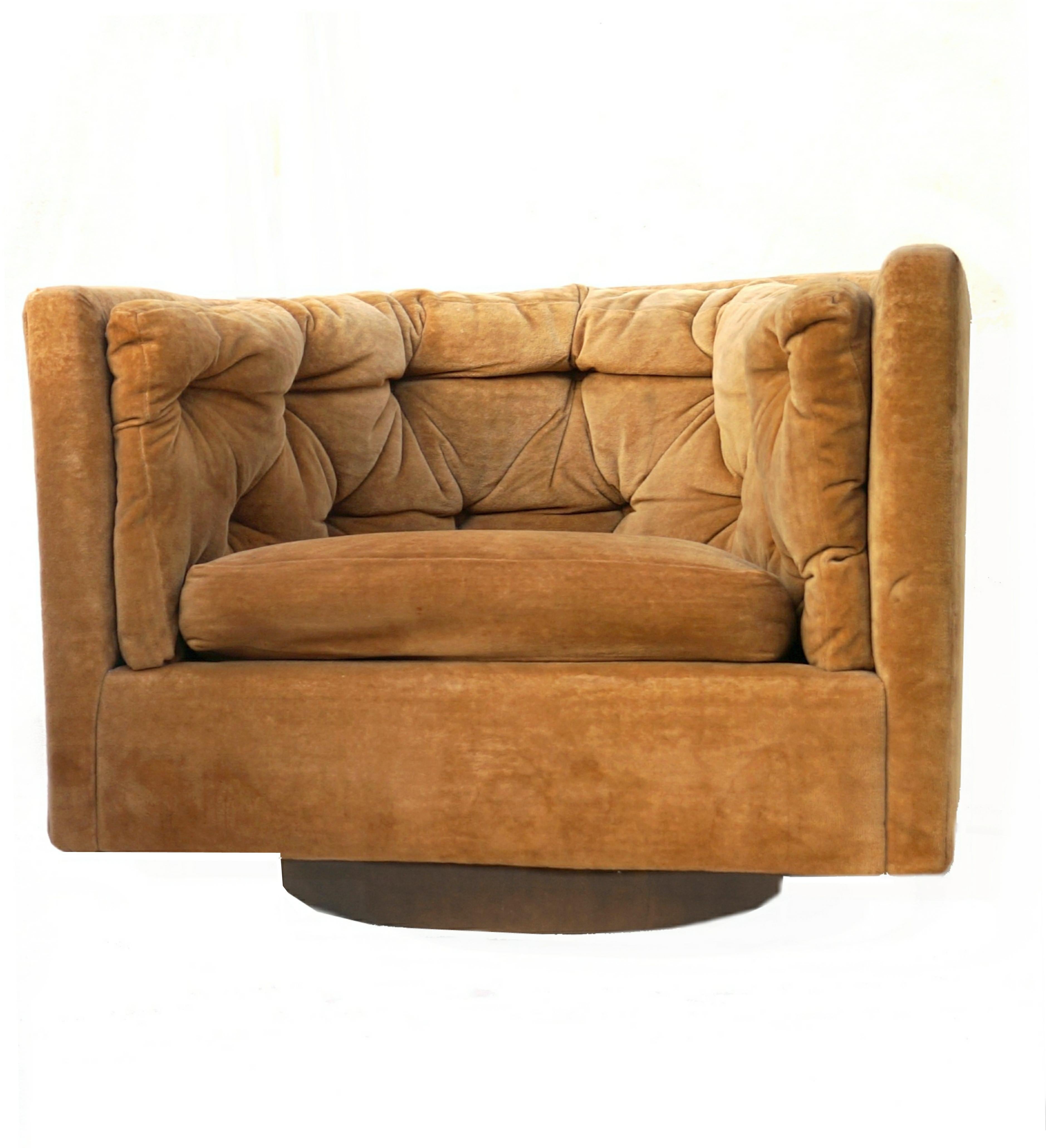 Pair of Barrel Swivel Chairs in the Manner of Milo Baughman 1