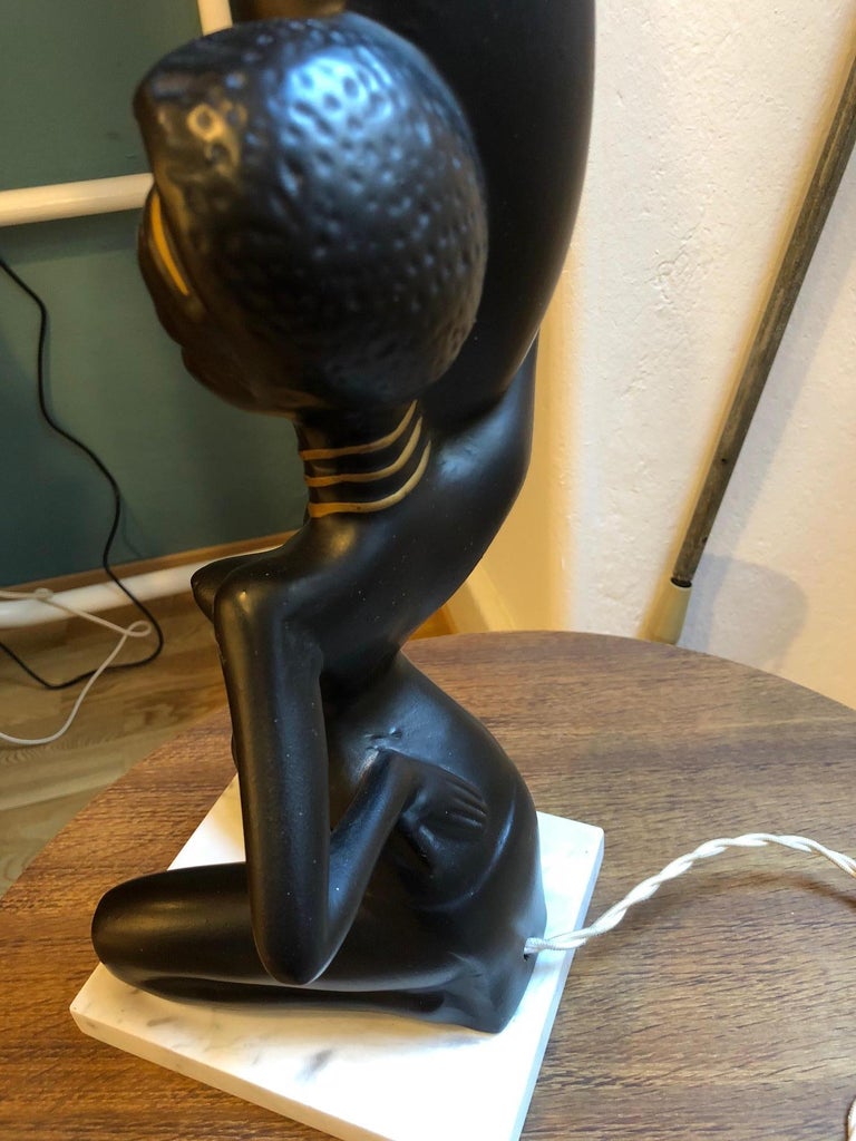 Pair of Barsony Style Ladies Lamps Original, 1950s For Sale at 1stDibs