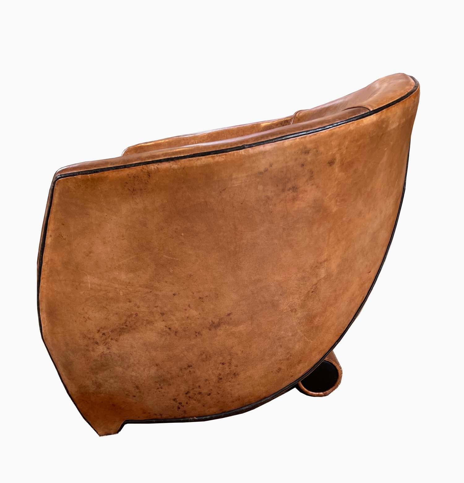 Pair of Bart Van Bekhoven, 'Cocoon' Lounge Chair, Leather, the Netherlands 4