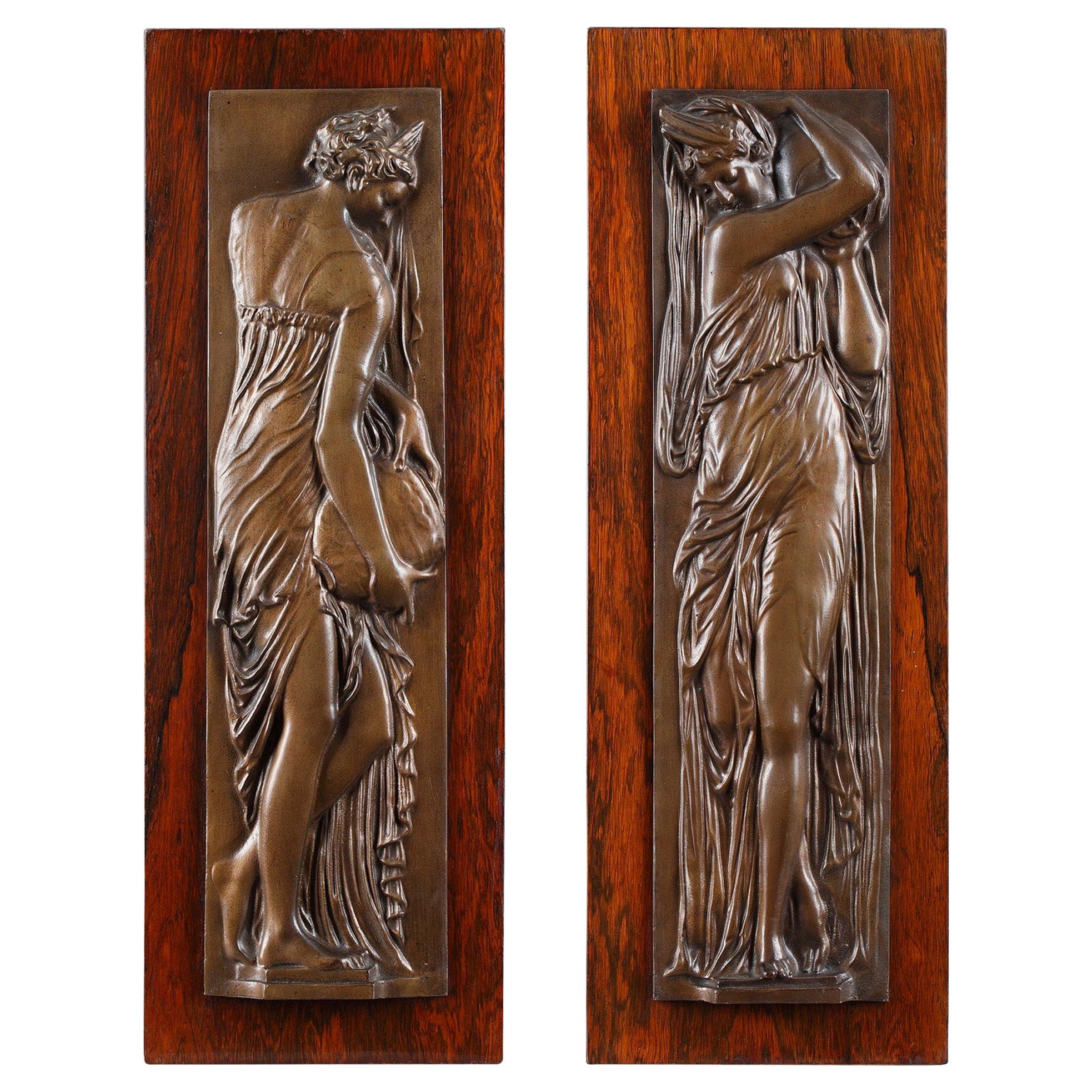 Pair of Bas-Relief, "Women carrying water"