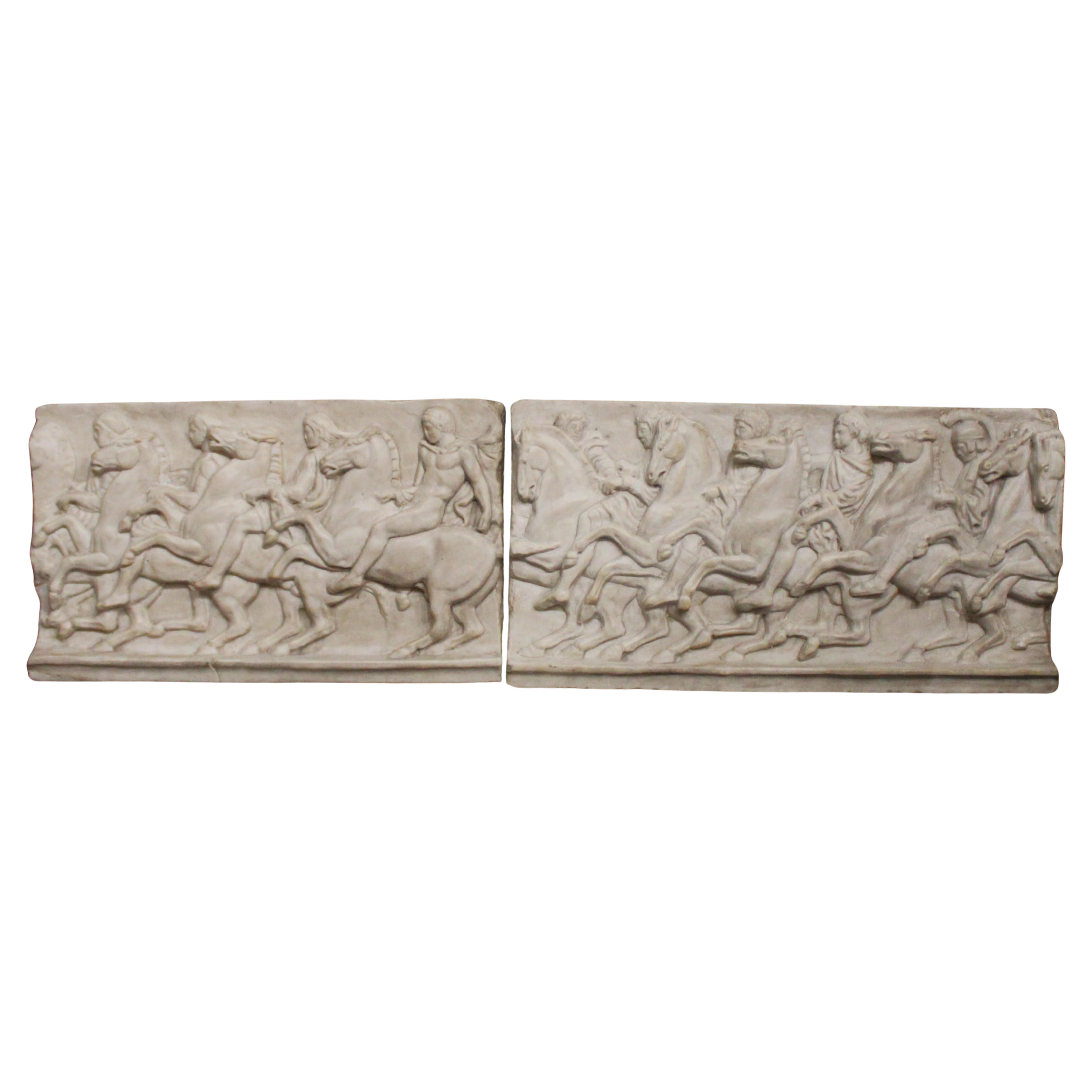 Pair of Bas-reliefs, 19th century For Sale