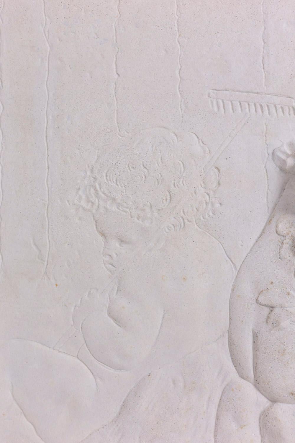 Pair of Bas-Reliefs in Stucco, circa 1880, LS4733601 4