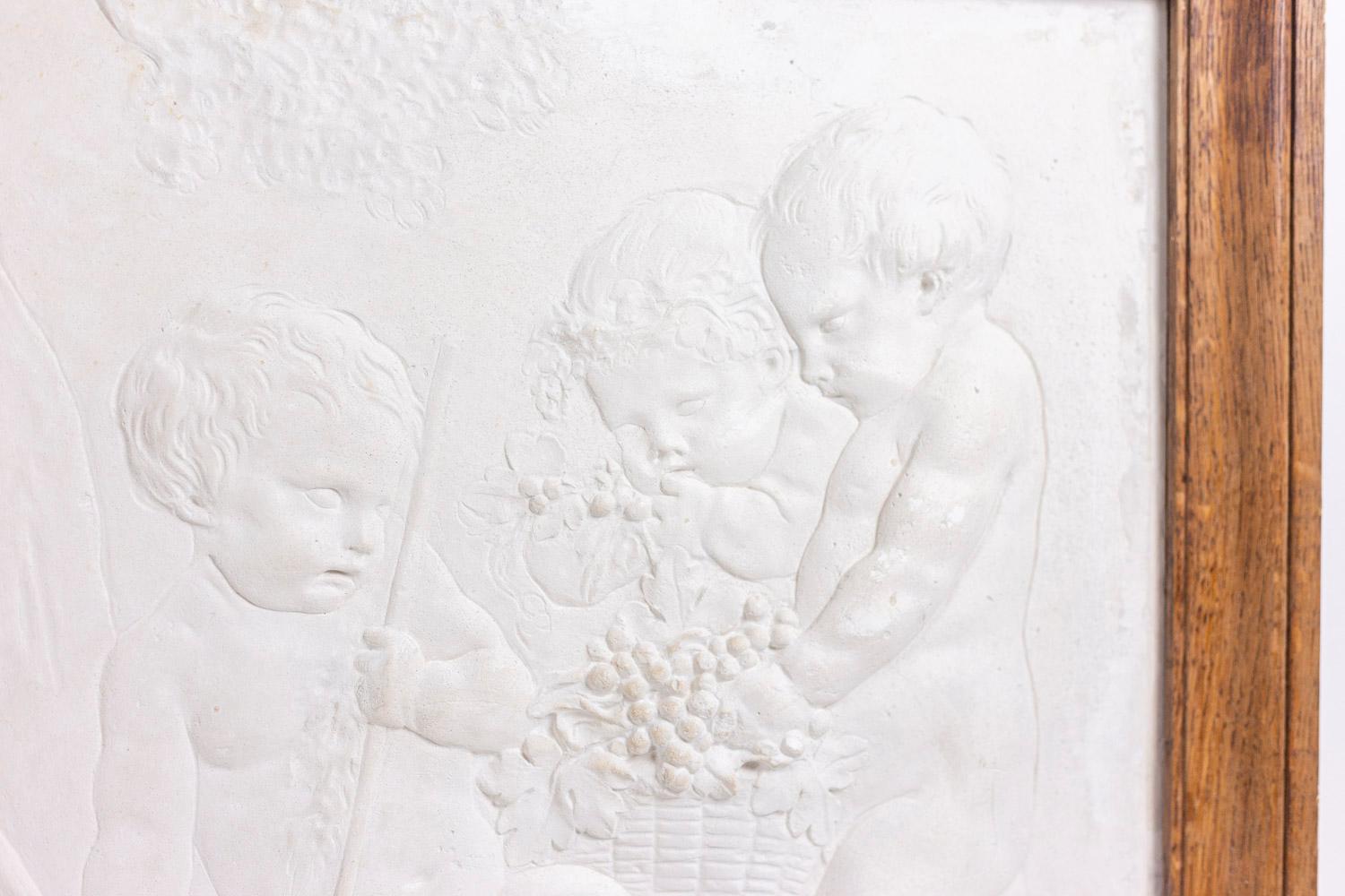 Pair of Bas-Reliefs in Stucco, circa 1880, LS4733601 In Good Condition In Saint-Ouen, FR