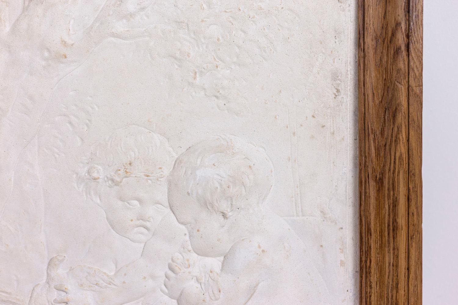 Pair of Bas-Reliefs in Stucco, circa 1880, LS4733601 2