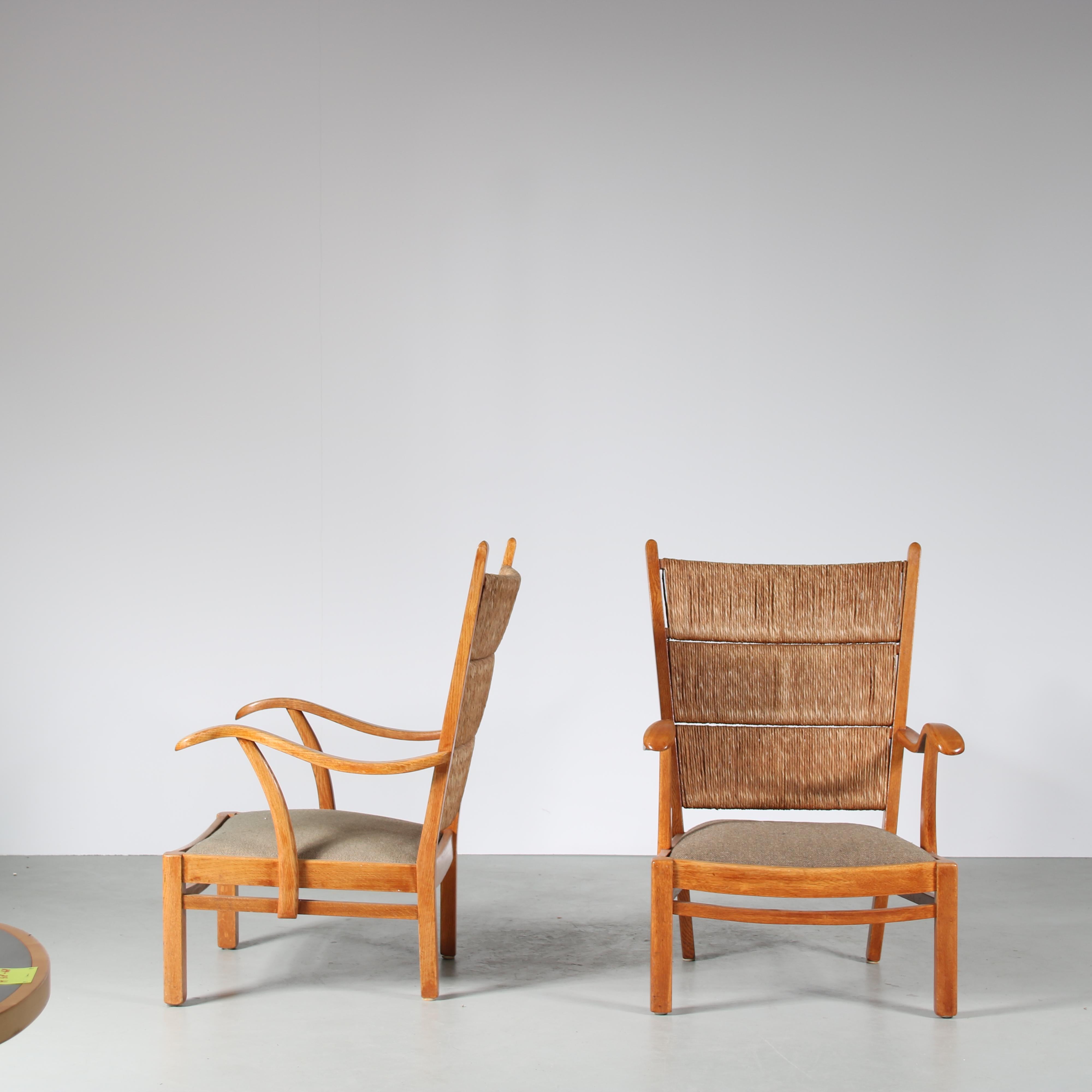 Pair of Bas Van Pelt Lounge Chairs for MyHome, Netherlands, 1950 In Good Condition In Amsterdam, NL