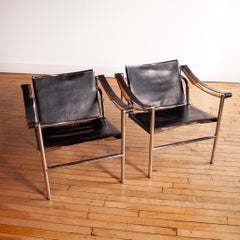 Pair of Basculant Chairs By Le Corbusier for Thonet