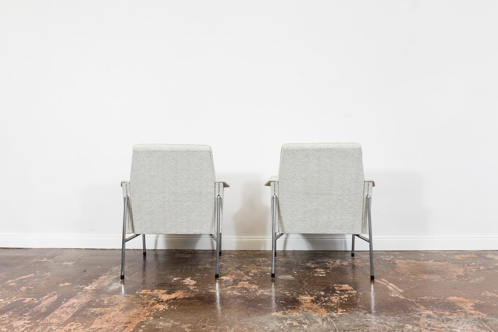 Fabric Pair of Bat Armchairs by Wchód Zadziele, 1960s For Sale