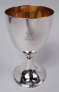 Pareja de copas inglesas georgianas neoclásicas Bateman de plata de ley, 1805