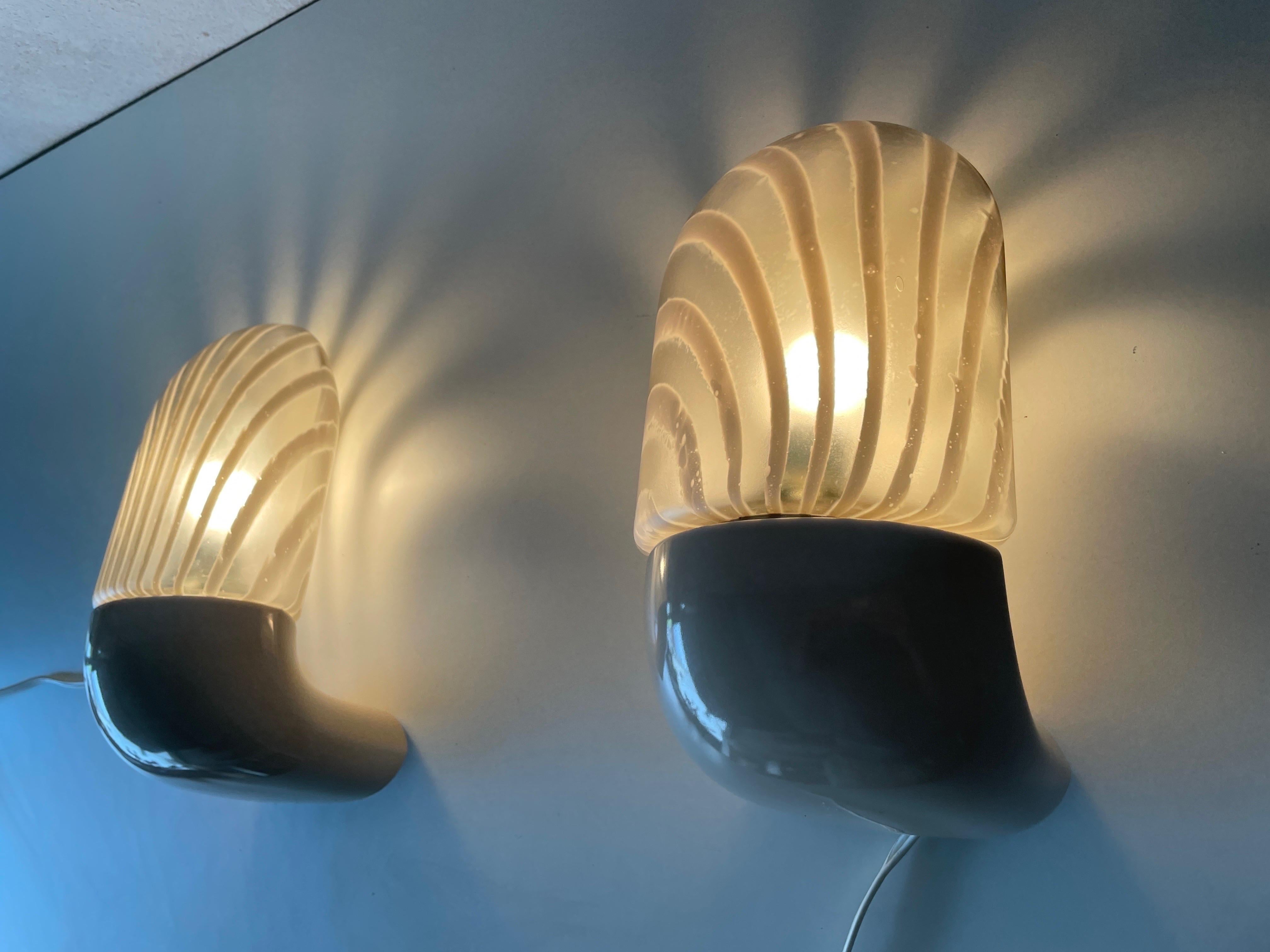 Pair of Bathroom Wall Lamps by Peill Putzler, 1970s, Germany For Sale 9