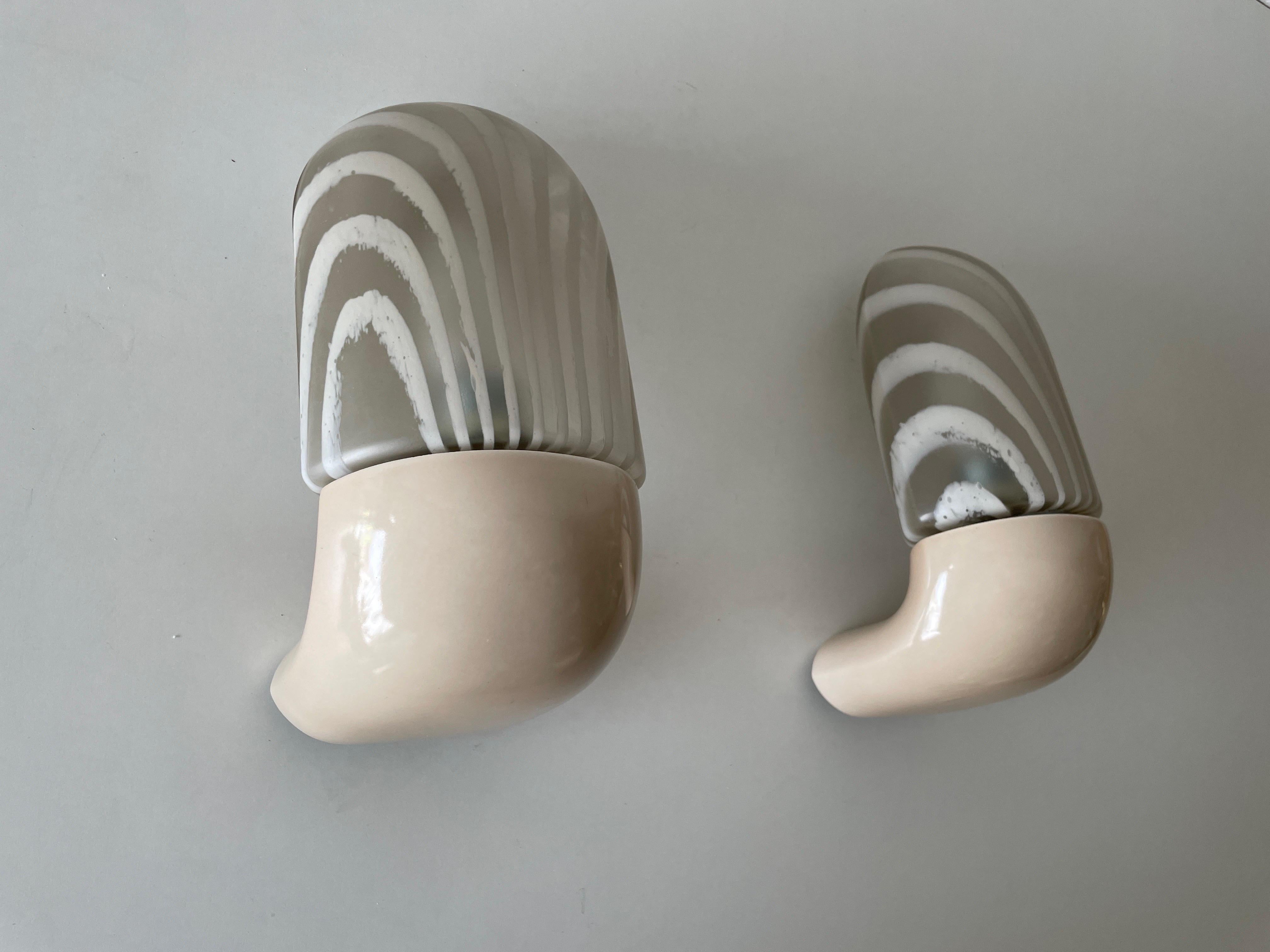 Pair of Bathroom Wall Lamps by Peill Putzler, 1970s, Germany In Good Condition For Sale In Hagenbach, DE