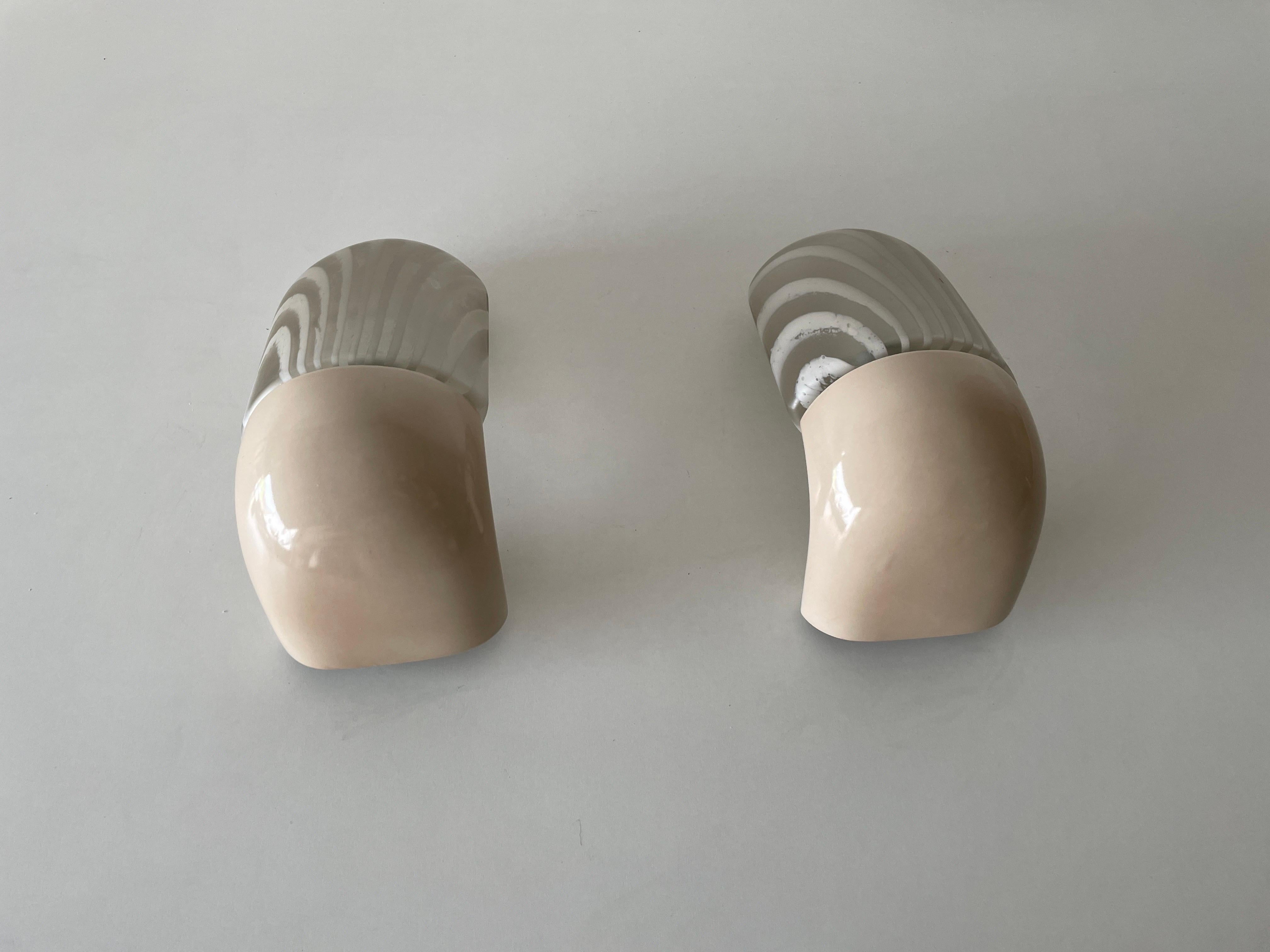 Late 20th Century Pair of Bathroom Wall Lamps by Peill Putzler, 1970s, Germany For Sale