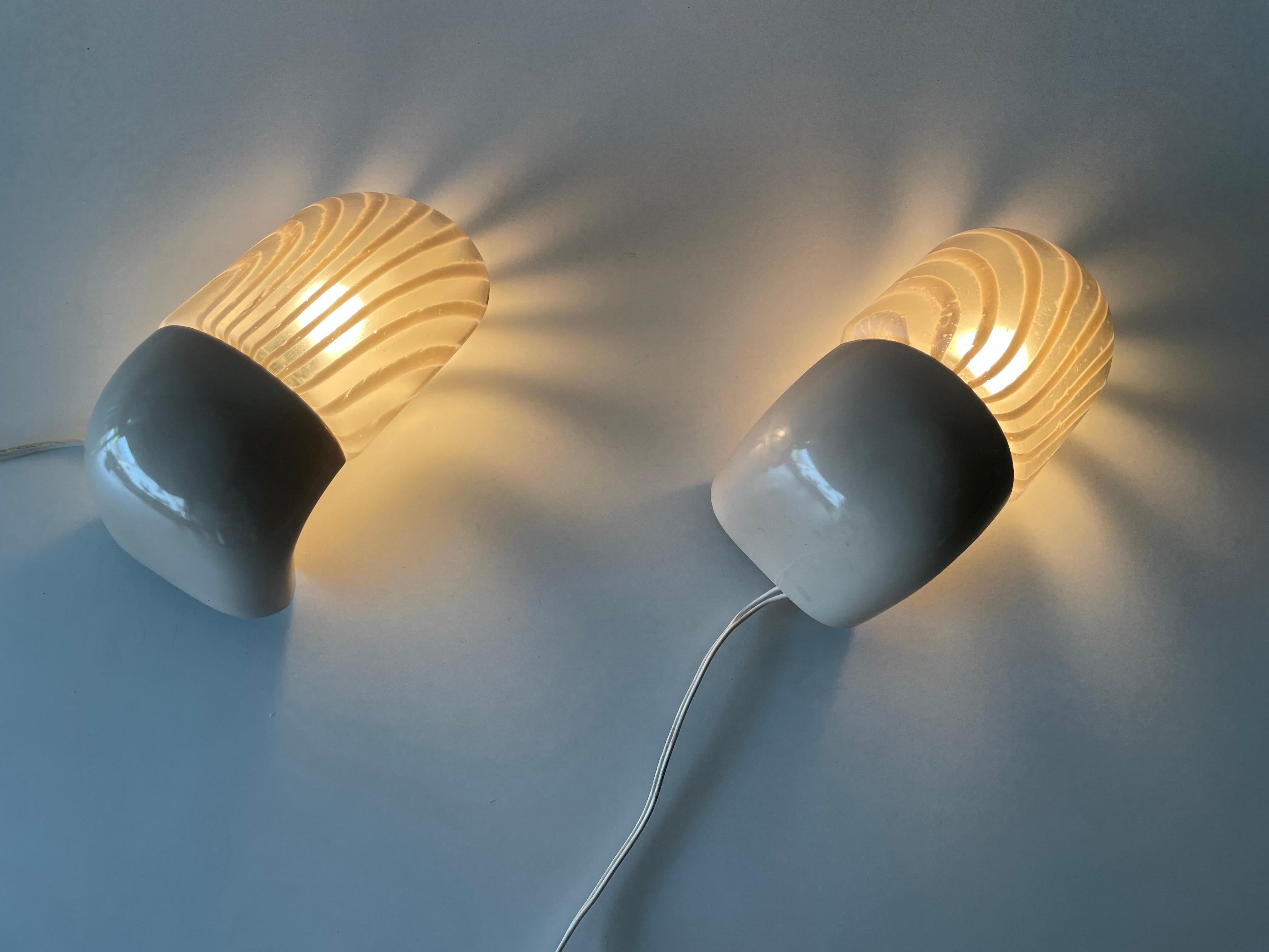 Pair of Bathroom Wall Lamps by Peill Putzler, 1970s, Germany For Sale 3