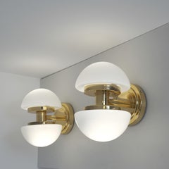 Paire d'appliques Bau en laiton, Klaus Michalik, Orno 1980