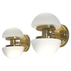 Paire d'appliques Bau en laiton, Klaus Michalik, Orno 1980