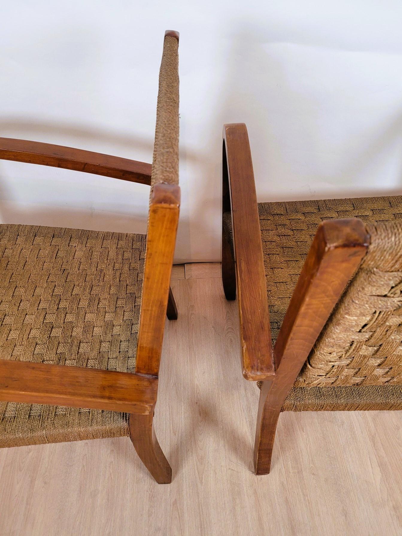 Paire de fauteuils Bauhaus, Attr. à E Dieckmann, début du 20e siècle en vente 2