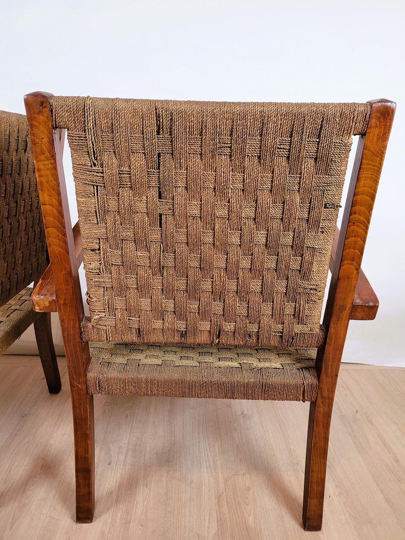 Pair Of Bauhaus Armchairs, Attr To E Dieckmann, Early 20th Century For Sale 4