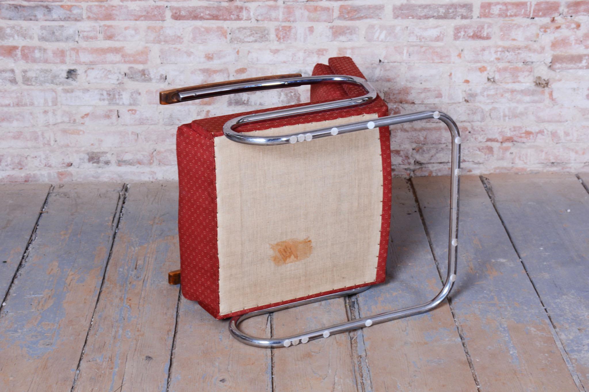 Pair of Bauhaus Armchairs, by M. Breuer, for Mücke-Melder, Chrome, Czech, 1930s For Sale 6