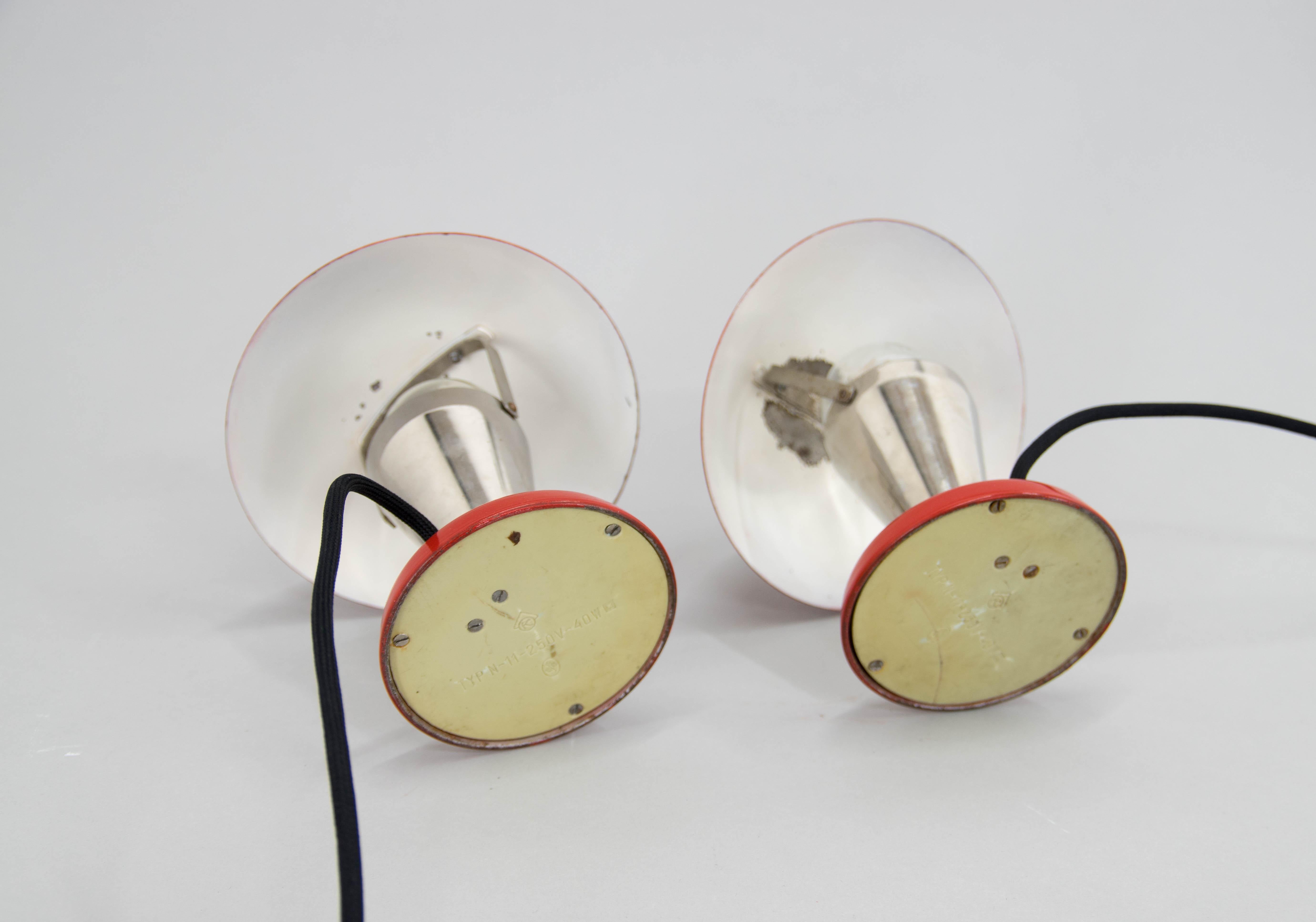 Pair of Bauhaus Bedside Lamps with Flexible Shade, 1930s, Restored For Sale 1