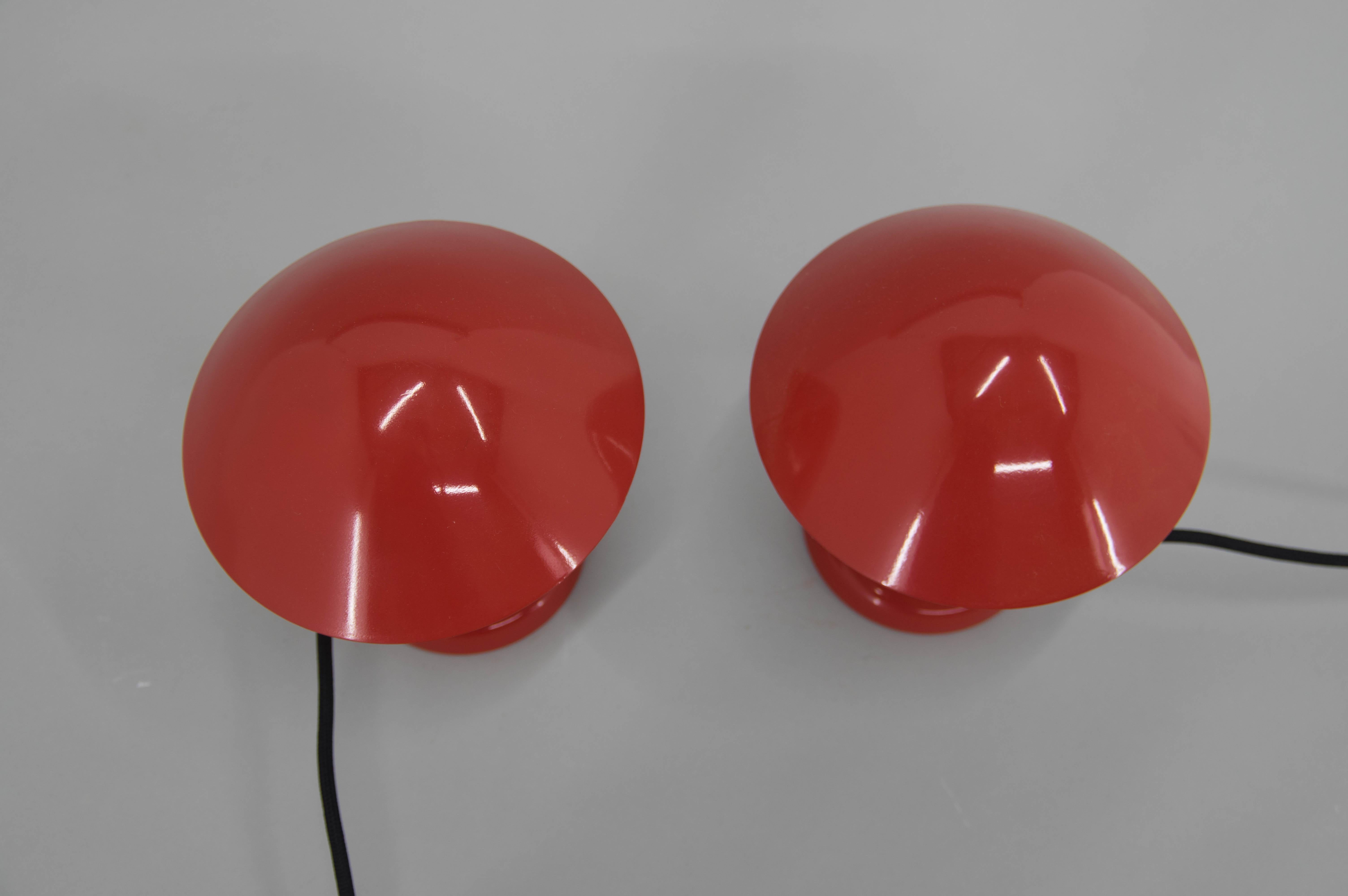 Pair of Bauhaus Bedside Lamps with Flexible Shade, 1930s, Restored For Sale 3