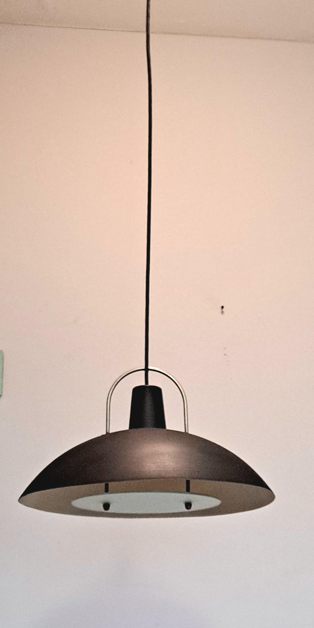 Pair of Bauhaus Black Pendants In Good Condition For Sale In Los Angeles, CA