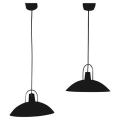 Paar schwarze Bauhaus-Anhänger
