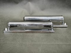 Pair of Bauhaus Chrome Wall Lights by Napako, Czechoslovakia, 1940s