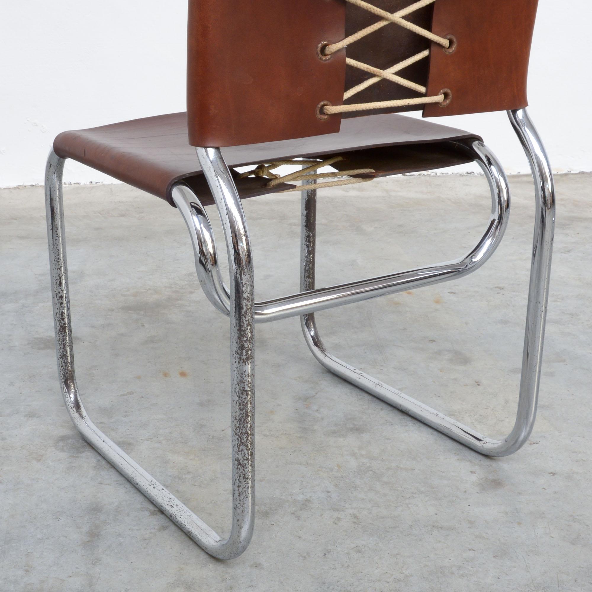 Pair of Bauhaus Inspired Tubular Chairs 5