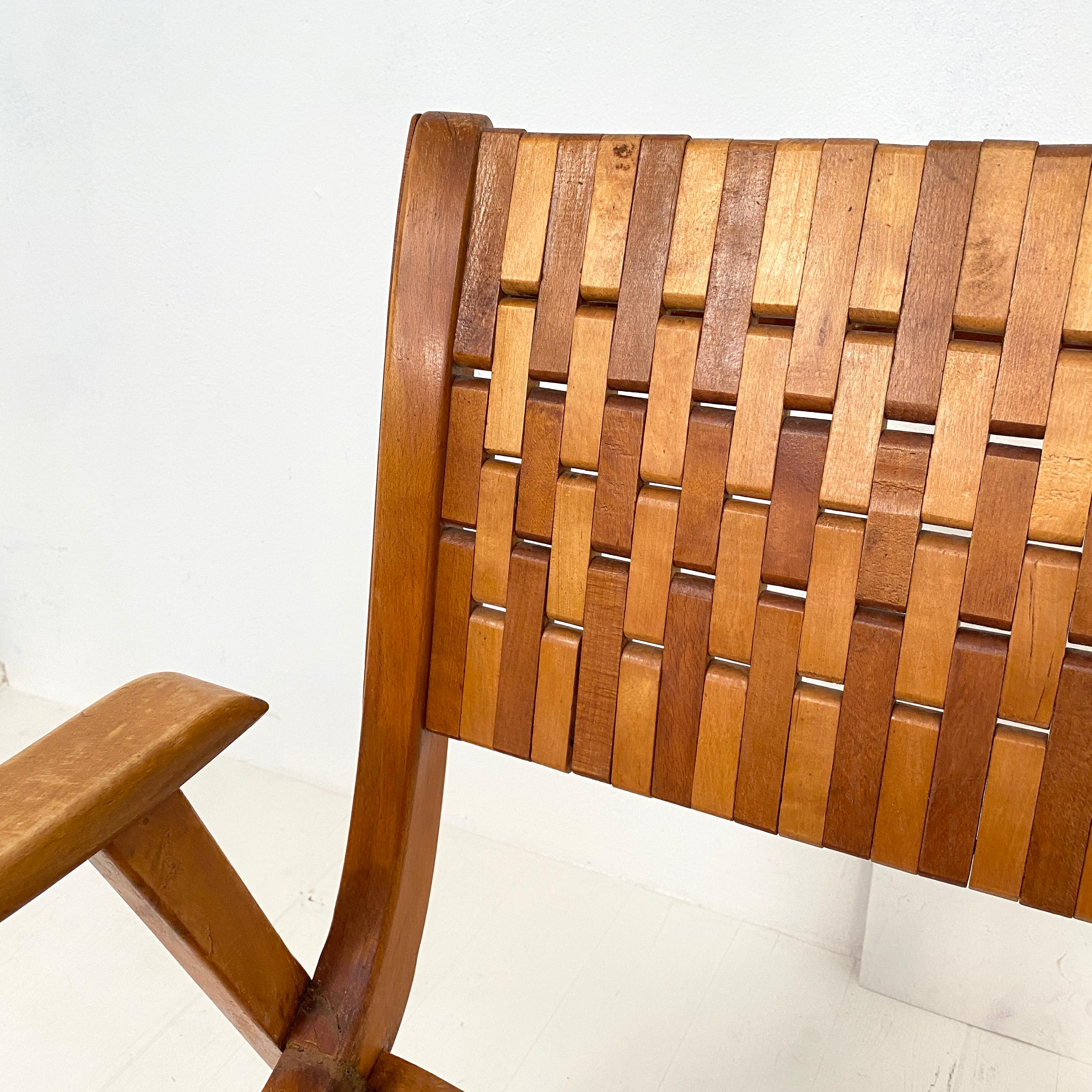 Pair of Bauhaus Lounge Chairs by Erich Dieckmann for Gelenka in Beechwood, 1930s 14