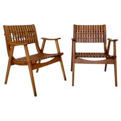 Paire de chaises longues Bauhaus en bois de hêtre par Erich Dieckmann pour Gelenka, années 1930
