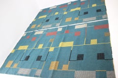 Pair of Bauhaus Style Geometric Carpets, 1940s