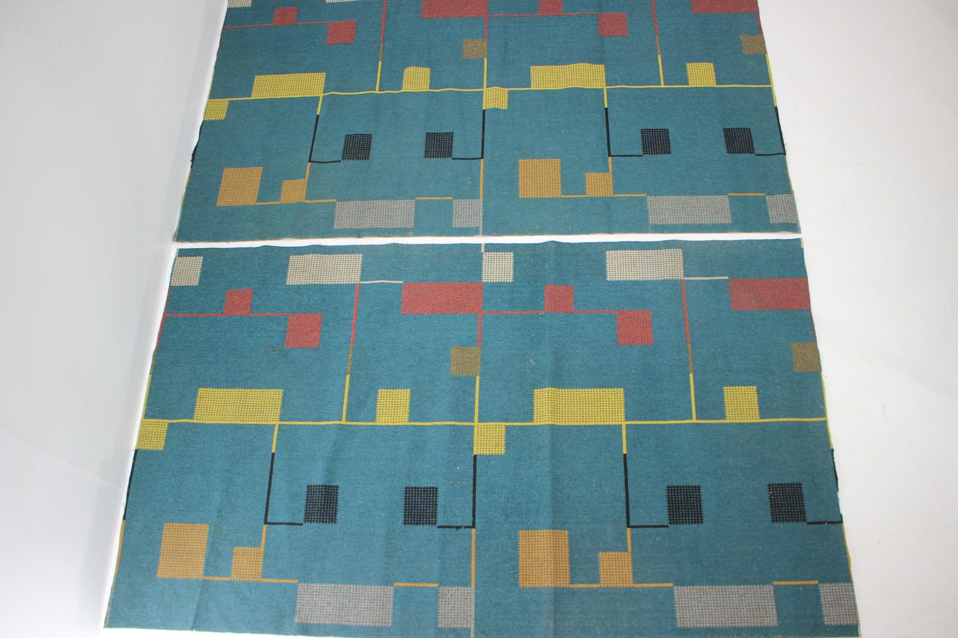 Mid-20th Century Pair of Bauhaus Style Geometric Carpets, 1940s  For Sale