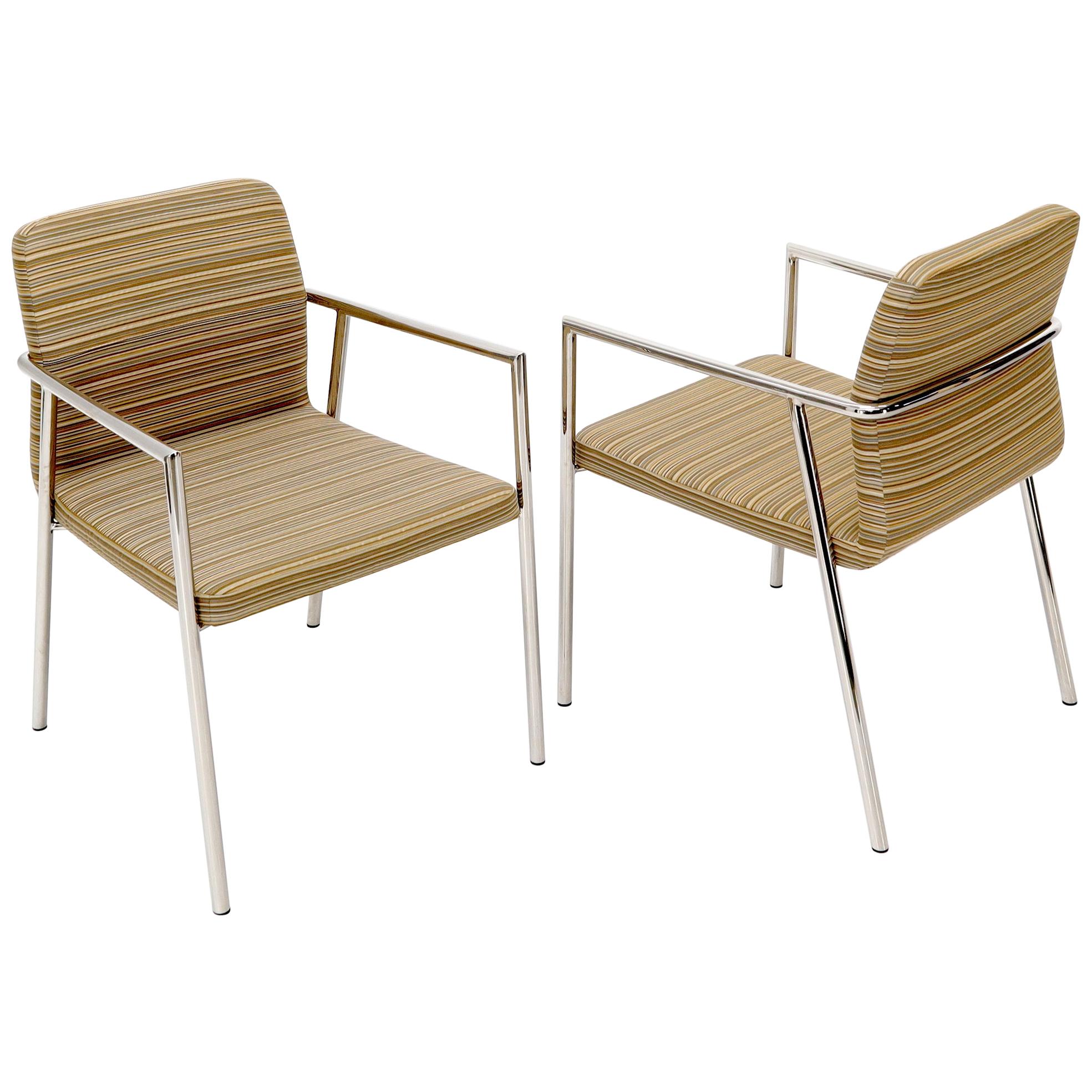 Pair of Bauhaus Style Mid-Century Modern Style Chairs by Bernhardt For Sale