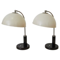 Coppia di lampade da tavolo Bauhaus attribuite a Christian Dell per Kaiser Idell C. 1930