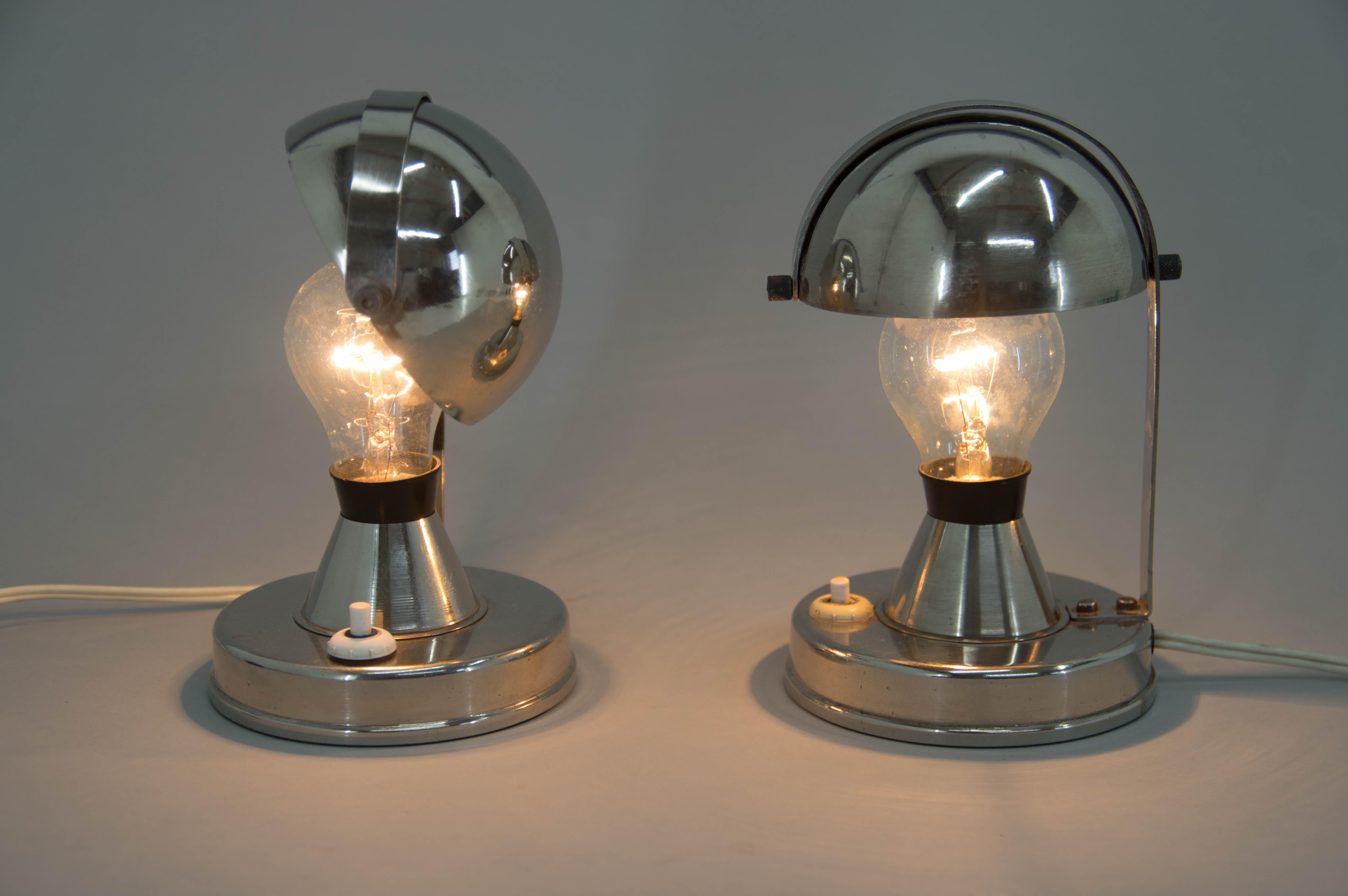 Pair of Bauhaus Table Lamps by Franta Anyz, 1930 In Good Condition In Praha, CZ