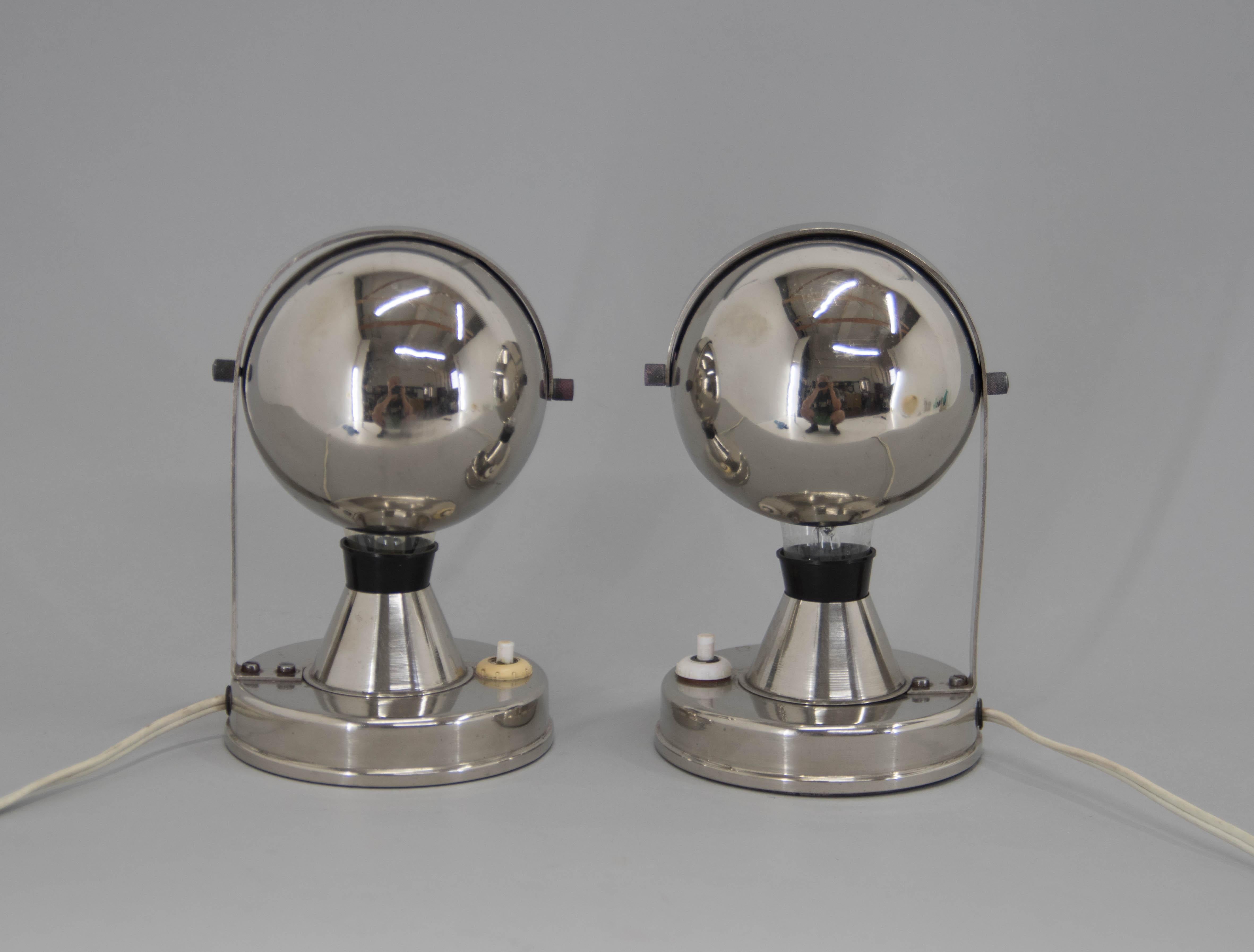 Mid-20th Century Pair of Bauhaus Table Lamps by Franta Anyz, 1930
