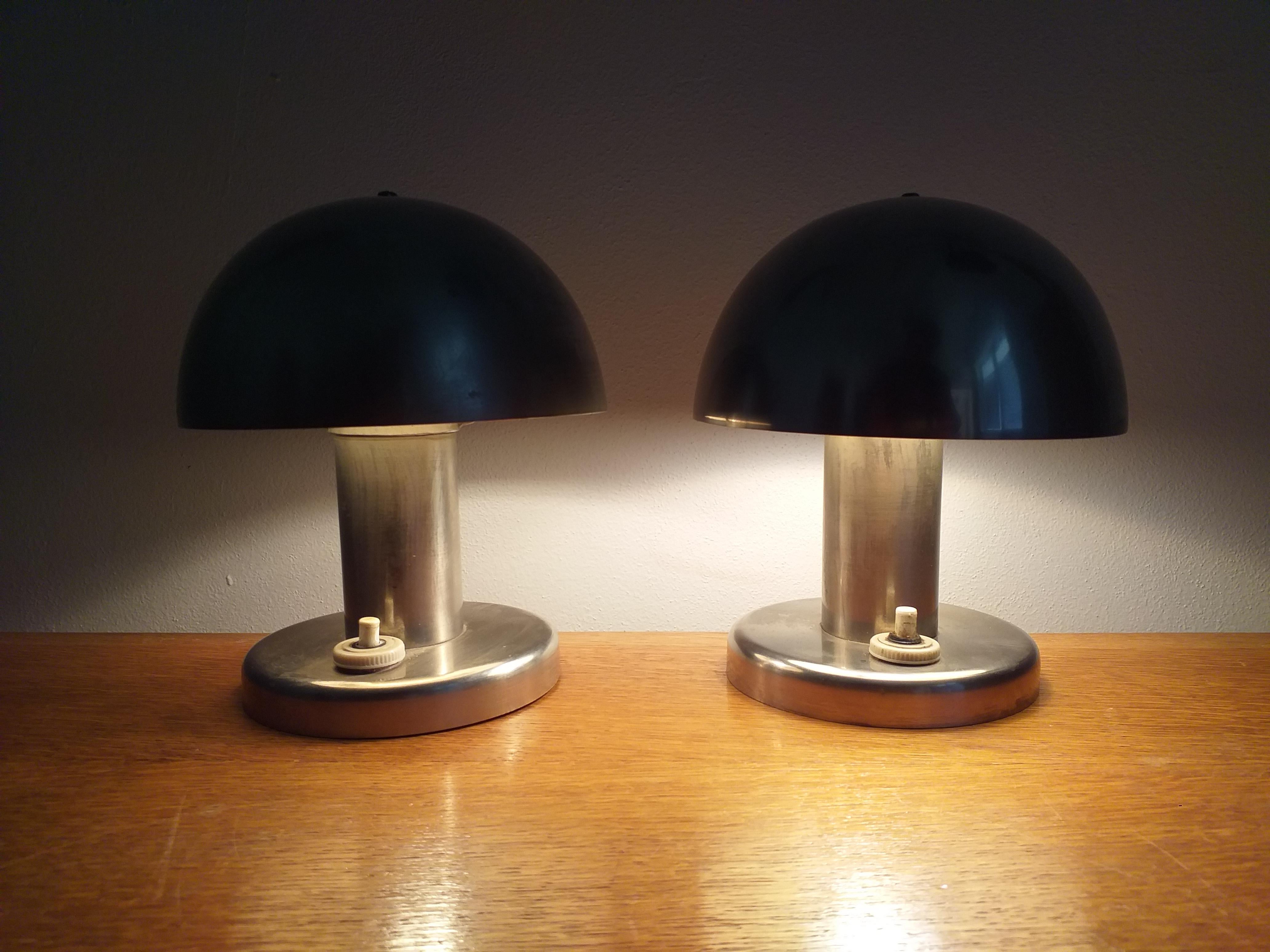 Pair of Bauhaus Table Lamps Franta Anyz, 1930 4