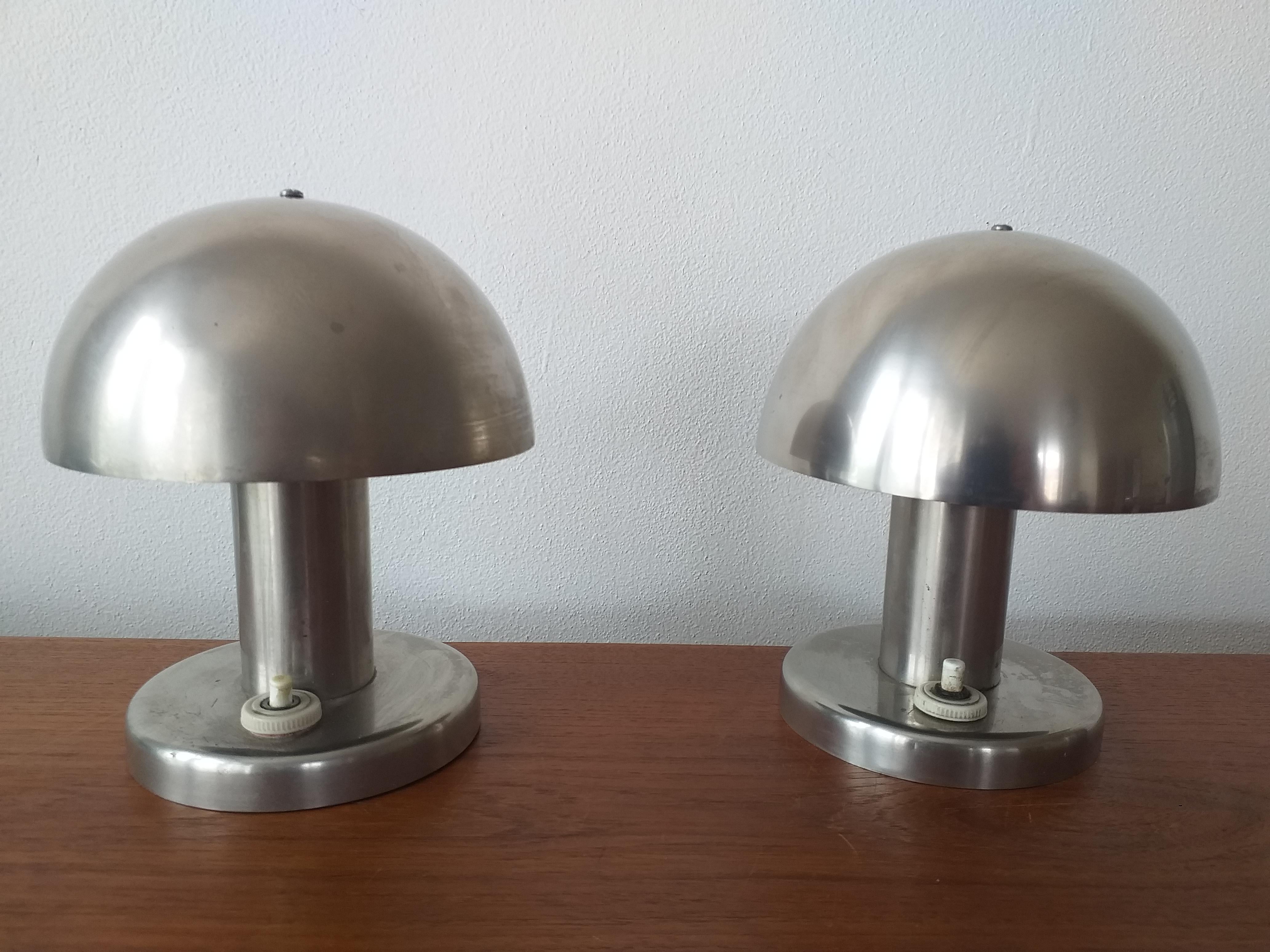Czech Pair of Bauhaus Table Lamps Franta Anyz, 1930
