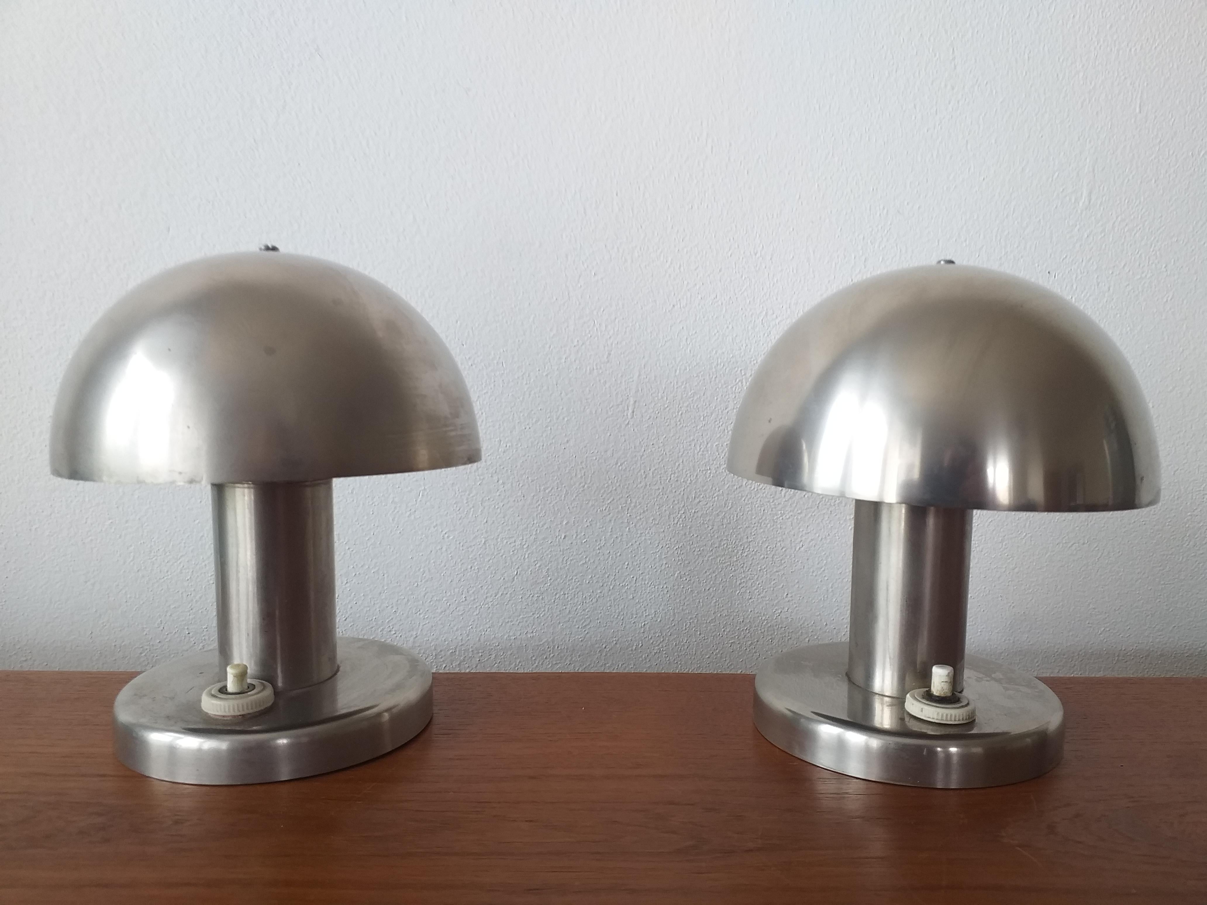 Mid-20th Century Pair of Bauhaus Table Lamps Franta Anyz, 1930