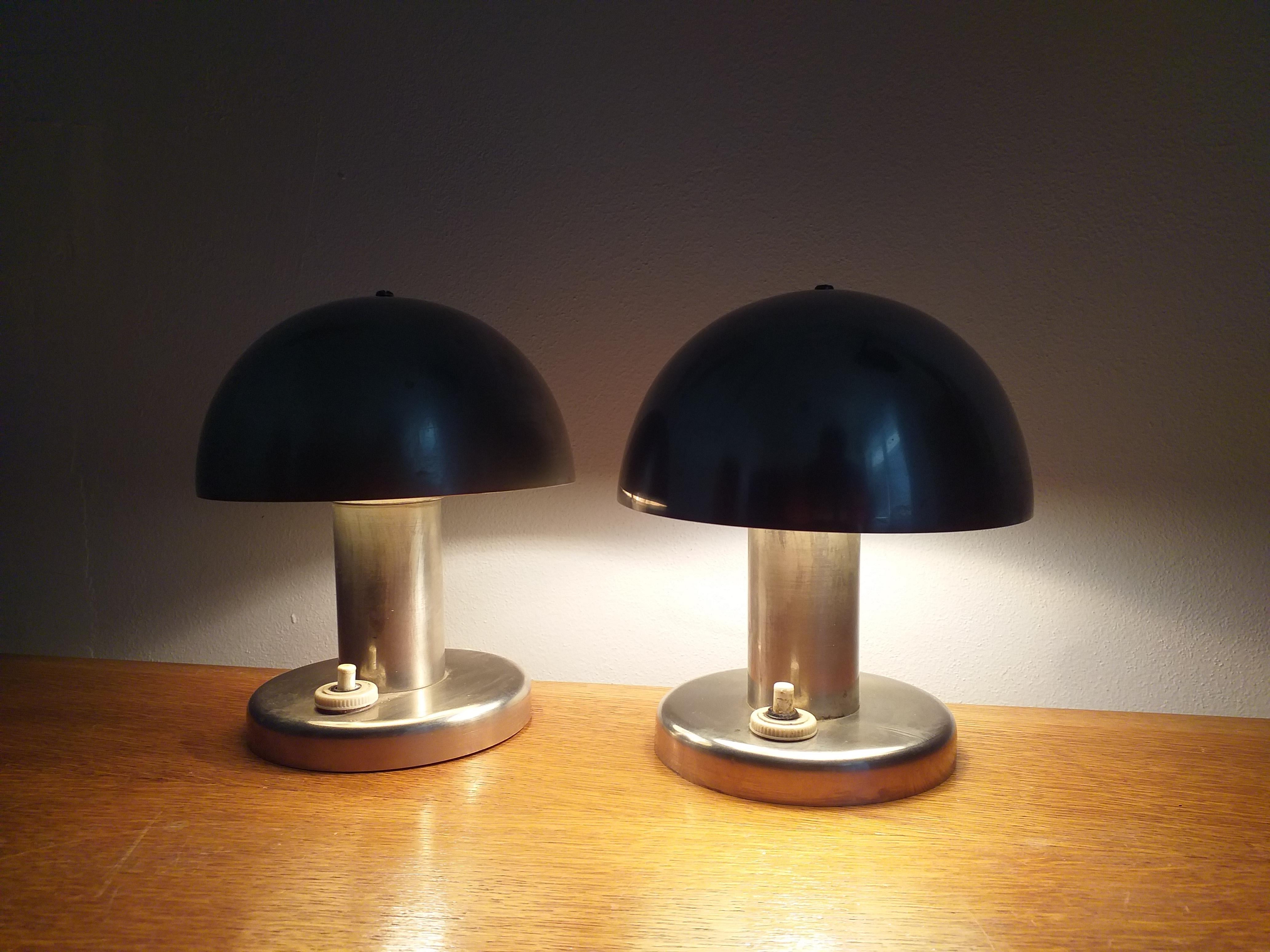 Pair of Bauhaus Table Lamps Franta Anyz, 1930 3