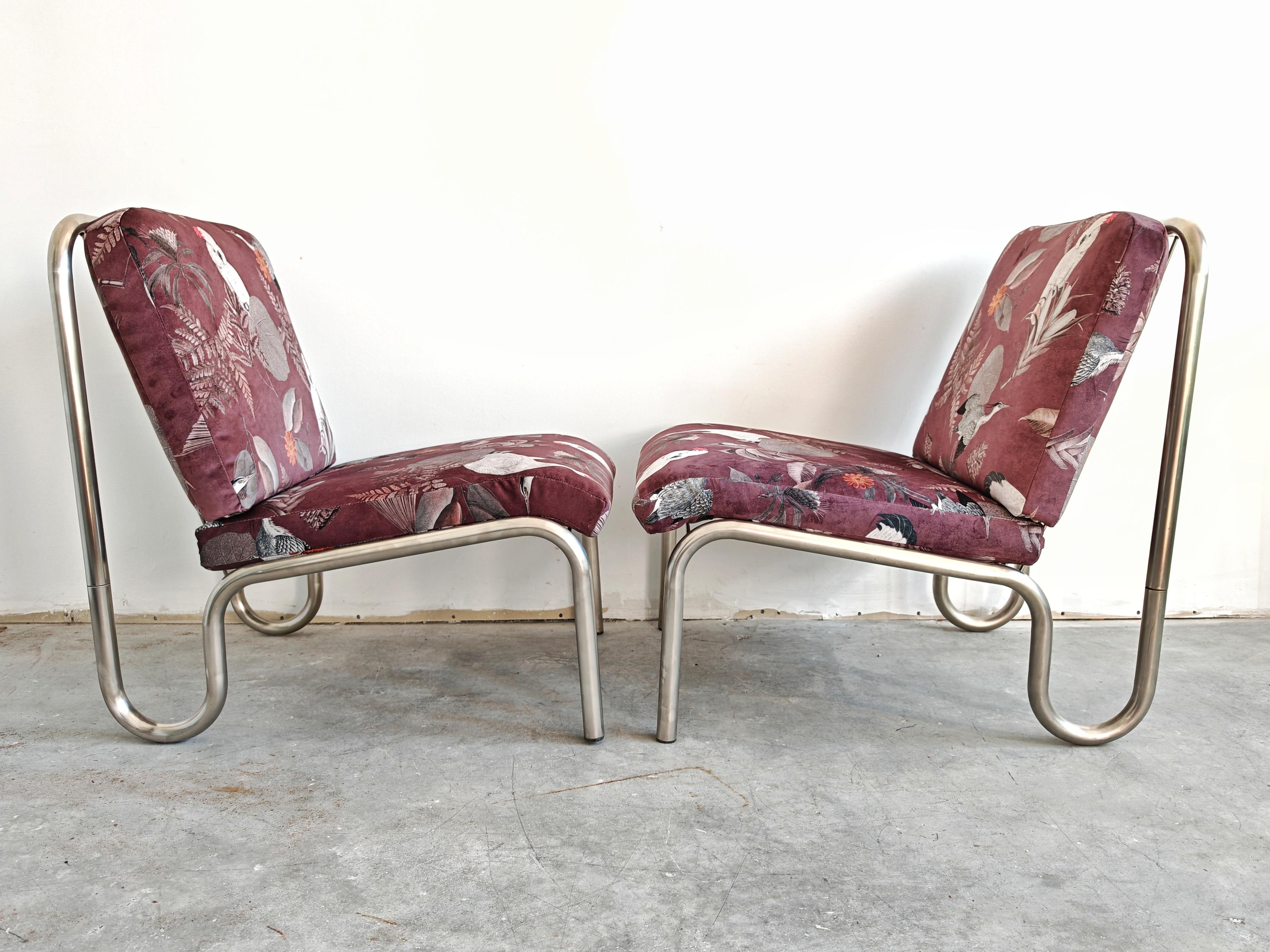 Paire de chaises longues tubulaires Bauhaus en acier, Allemagne de l'Ouest, années 1950 en vente 10