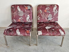 Pair of Bauhaus Tubular Lounge Chairs done in steel, West Germany 1950s