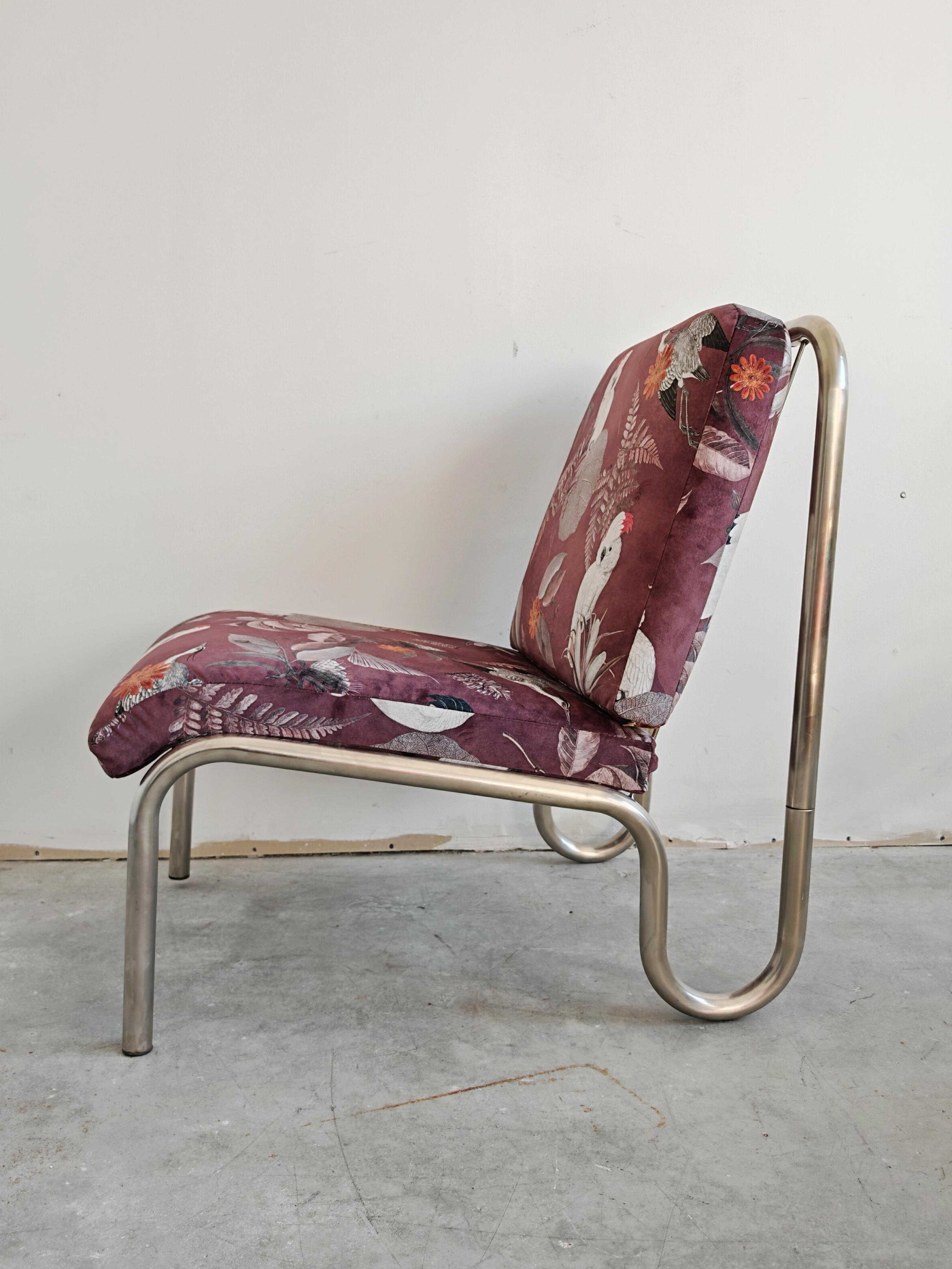 Milieu du XXe siècle Paire de chaises longues tubulaires Bauhaus en acier, Allemagne de l'Ouest, années 1950 en vente